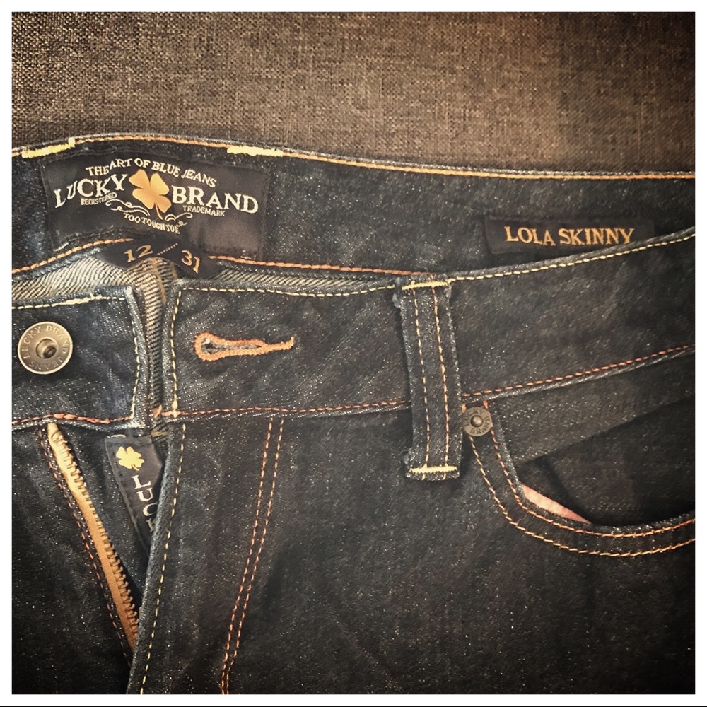 EUC LUCKY BRAND LOLA DARK DENIM SKINNY JEAN 12/31
